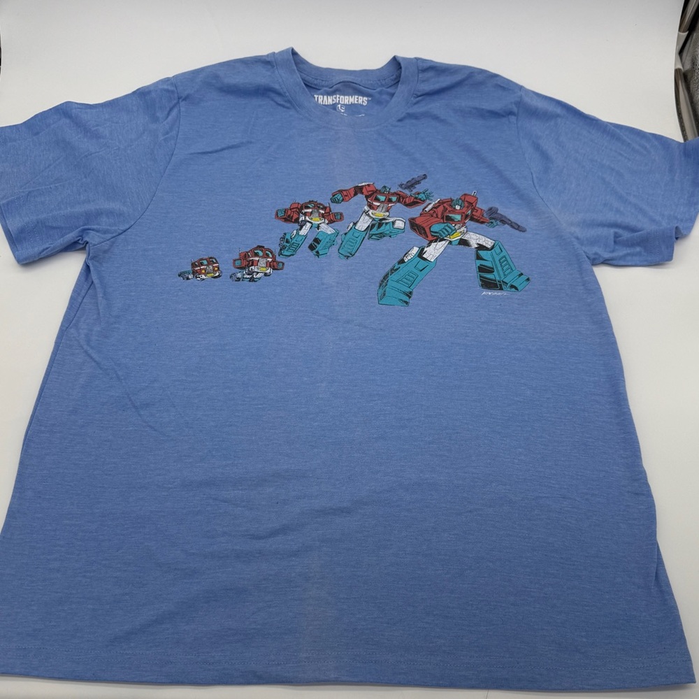 Women’s XL Transformers Blue Graphic T-Shirt